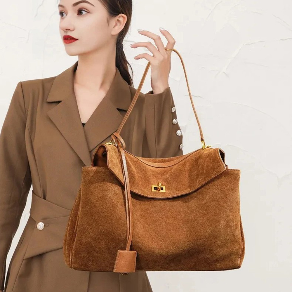 Women'S Tote Bags Designer - Autumn Winter Women's Suede Genuine Leather