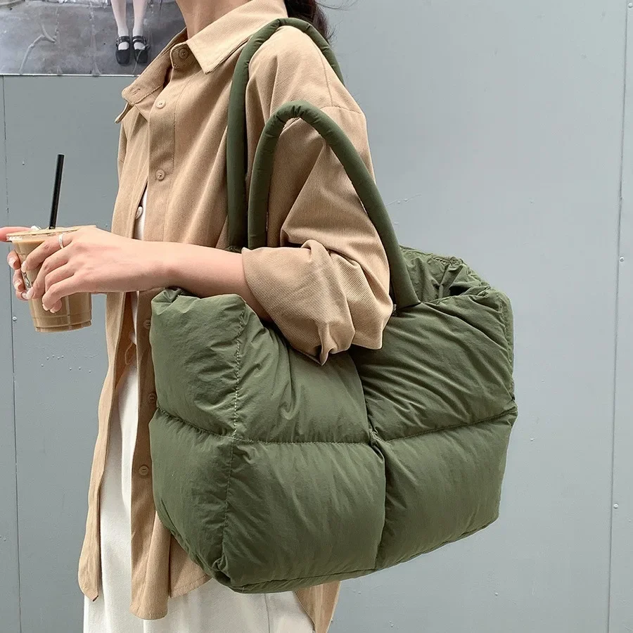 Women'S Tote Bags Designer - Cotton Padded Tote Large Quilted Women