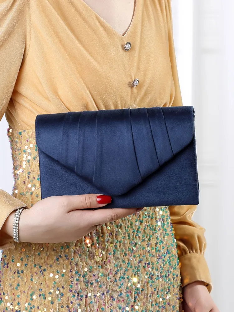 Luxury Satin Pleated Envelope  - Flap Bag Envelope review and price