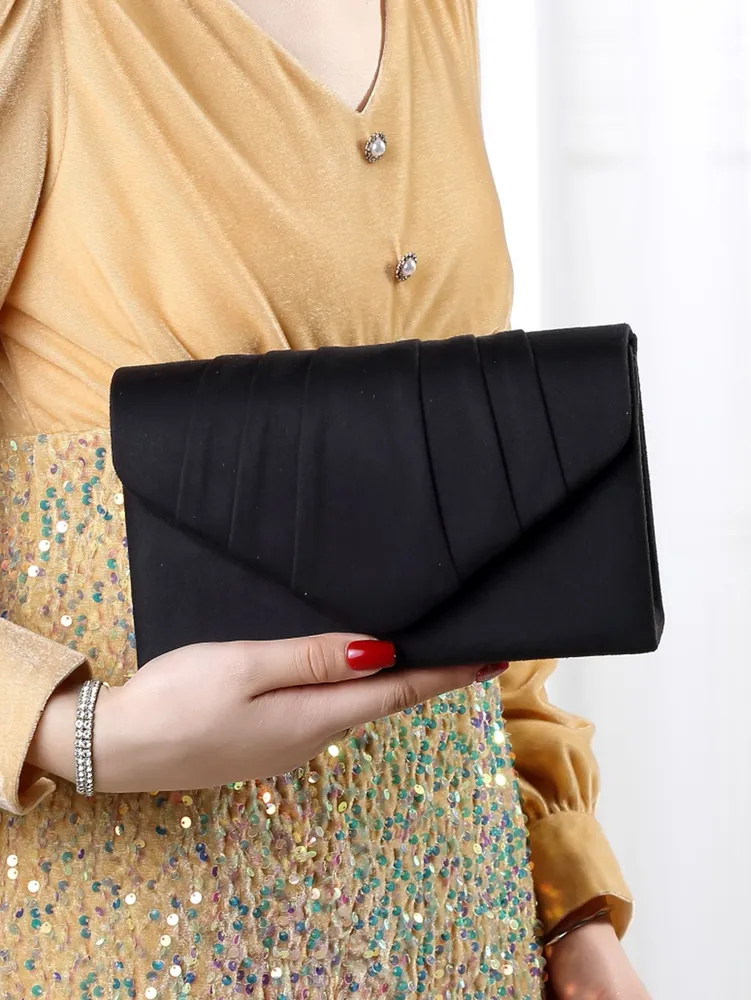 Luxury Satin Pleated Envelope  - Flap Bag Envelope review and price