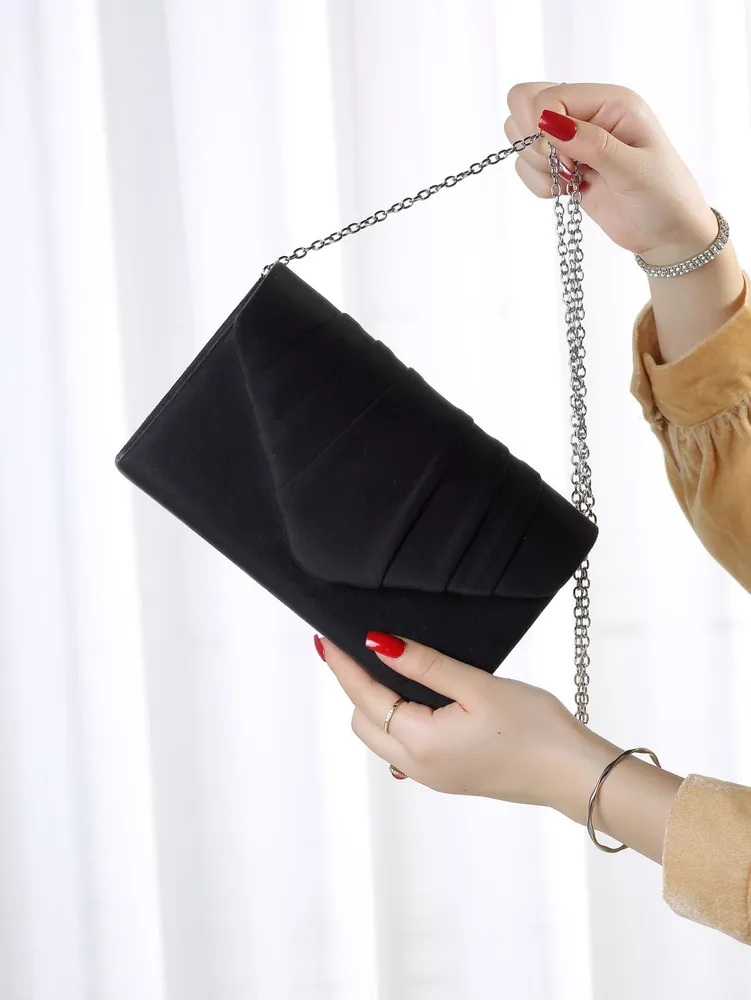 Luxury Satin Pleated Envelope  - Flap Bag Envelope review and price