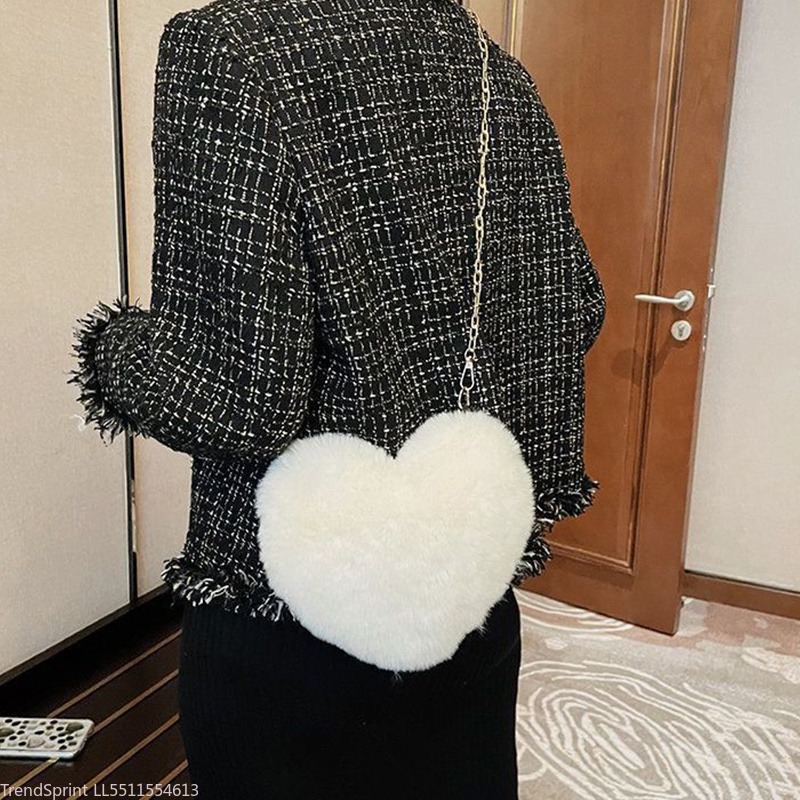Fashion Women Heart Shaped Fau - Mini Purse Chain review and price