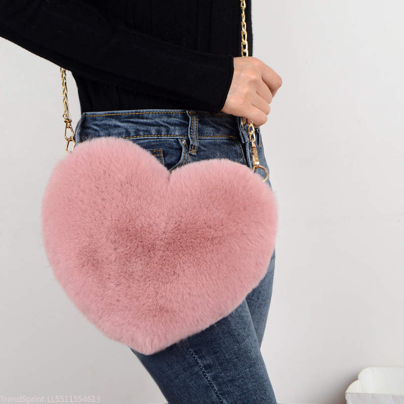 Fashion Women Heart Shaped Fau - Mini Purse Chain review and price