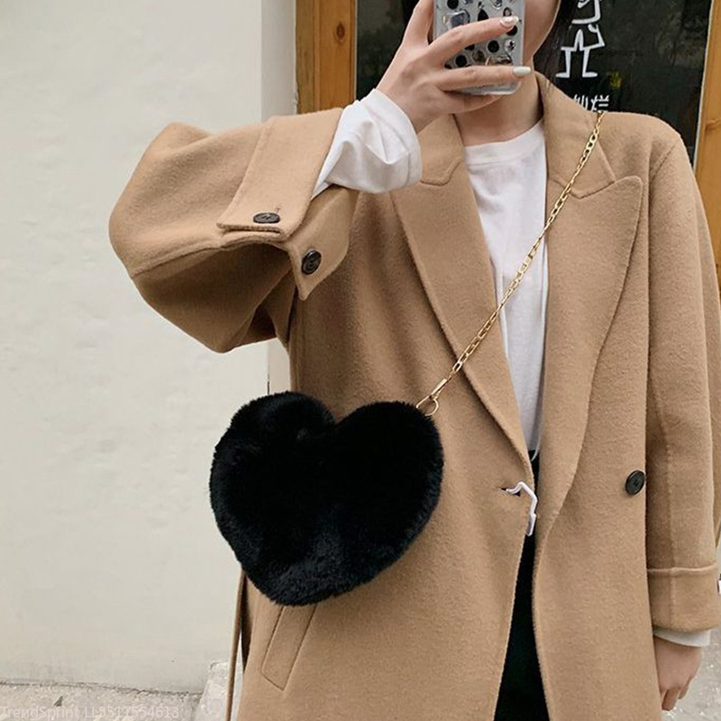 Fashion Women Heart Shaped Fau - Mini Purse Chain review and price