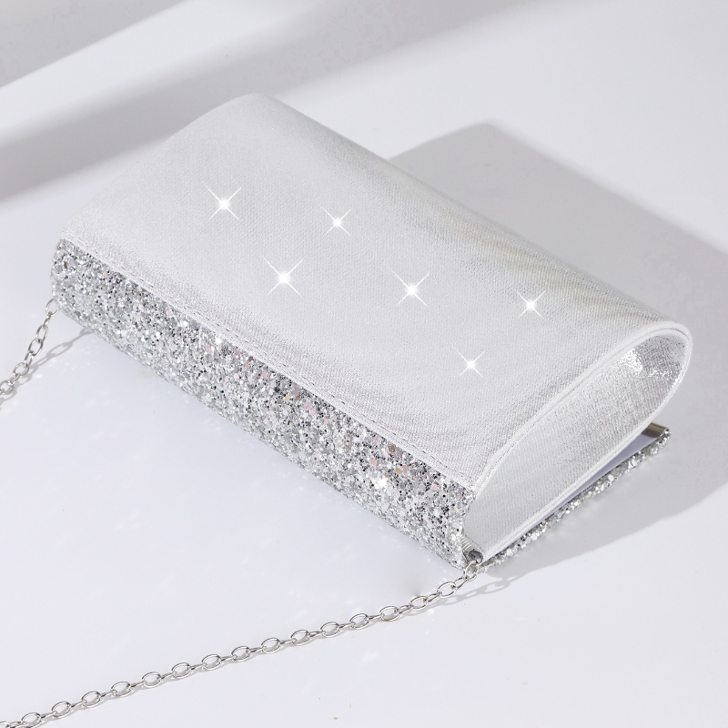 Silver Glitter Envelope Clutch - Flap Bag Envelope review and price